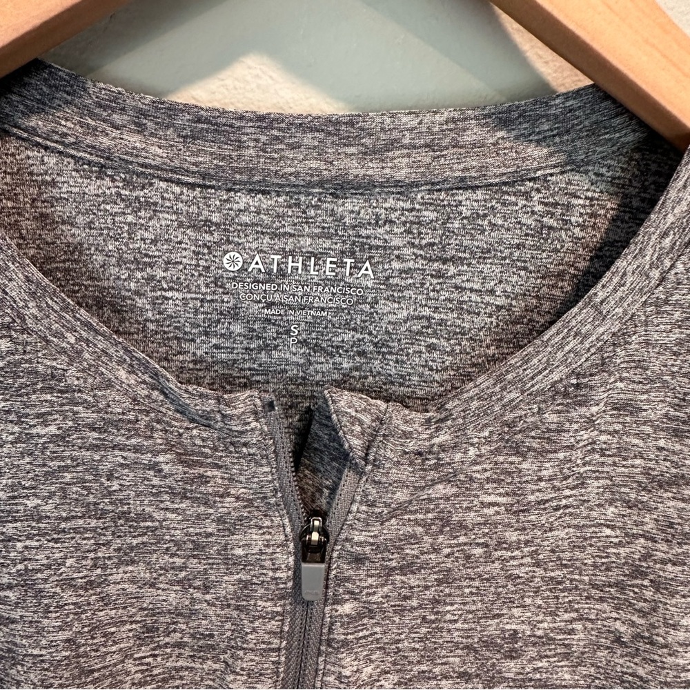 ATHLETA Pacifica Illume UPF Fitted Tank Heather Gray Swim Performance Active Gym - Picture 3 of 13